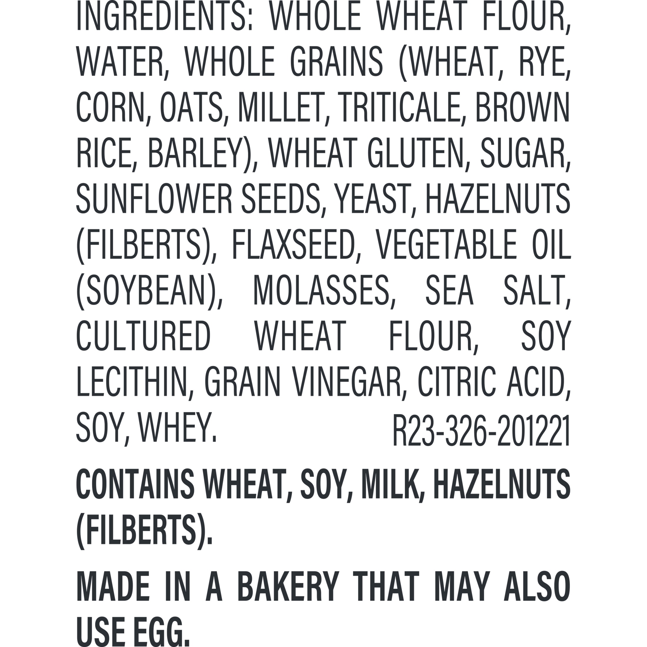 Oroweat Whole Grains Healthnut Bread, 24 oz, Multigrain Bread, Bag