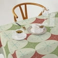 thumbnail image 2 of Red Green Stars Tablecloth, Mid Century Abstract Geometric 1950s Christmas Stars Diamonds Table Cloth Cover for Dining Room Kitchen Decoration Rectangle(60x102in), 2 of 6