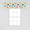 thumbnail image 2 of Ambesonne Dino Window Valance, Rhythmic Dinosaurs Doodle, 54" X 12", Multicolor, 2 of 2
