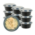 thumbnail image 2 of Restaurantware-Asporto 32 Ounce To Go Boxes, 50 Microwavable Take Out Food Containers - Clear Plastic Lids Included, Do Not Contain BPA, Black Plastic Catering Food Containers, Disposable, Round, 2 of 11