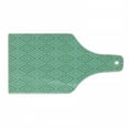 thumbnail image 1 of Mint Cutting Board, Vertical Nested Squares Diamond Line Pattern Geometrical Classy Print, Tempered Glass Cutting and Serving Board, Wine Bottle Shape, White Almond Green Mint, by Ambesonne, 1 of 1