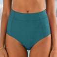 thumbnail image 4 of Kpoplk Women's High Waisted Bikini Bottom Full Coverage Bathing Suit Swim Bottoms Tummy Control Swimsuit Shorts Size L,Green, 4 of 8