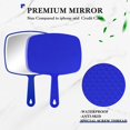 thumbnail image 4 of 3 Pieces Extra Large Hand Mirrors with Handle Handheld Cosmetic Mirrors Handheld Makeup Mirrors Portable for Barber Travel Home and Salon Mirror to See Back of Head, 4 of 7