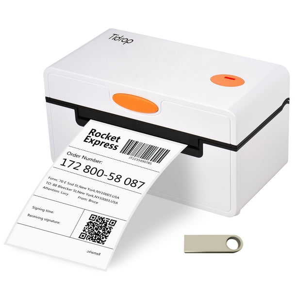 Tidrop Thermal Shipping Label Printer 4x6 Label Printer 180mm/s High Speed  USB Connection Desktop Label Maker Max.110mm Paper Width for Shipping ...