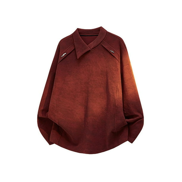 Blusas y camisas de manga larga con cuello redondo para hombre, blusa informal de manga larga con estampado de moda y cuello redondo, sudadera con capucha para hombre, blusa de poliéster