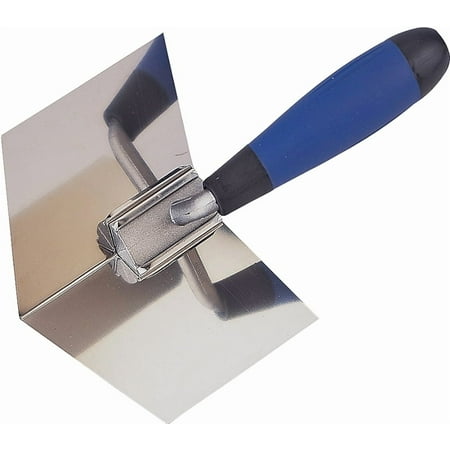 Vulcan 16460-ESH3L Drywall Corner Trowel, 3.5 in W Blade, 4.25 in L Blade, Ergonomic Soft Handle, PP/TPR Handle