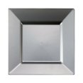thumbnail image 3 of Smarty 6.5" Silver Square Disposable Plastic Cake/Salad Plates 120ct, 3 of 8