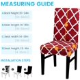 thumbnail image 3 of Dining Chair Cover Set Stretch Spandex Short Dining Chair Slipcovers Removable Washable Decorative Chair Protector Seat Covers for Dining Room Home Wedding Banquet Party Decor (White+Red, 2 Pack), 3 of 8