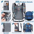 thumbnail image 2 of Mochila de Senderismo BECOJADDE 20L Plegable Ultraligera Gris, 2 of 7