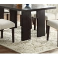 thumbnail image 3 of 7-pc Dining Set White Faux Leather Dining Chairs Wooen Top Table w Glass Insert Modern Wooden, 3 of 5