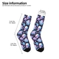 thumbnail image 2 of Uemuo flower Skull in starry sky Printed Kids Boys Socks Seamless Crew Socks Crazy Funny Athletic Sport Socks for Children, 2 of 6