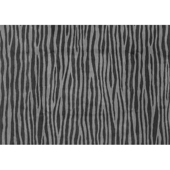 Ahgly Company Indoor Rectangle Abstract Gray Modern Area Rugs, 5' x 8'