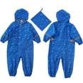 thumbnail image 2 of OGLCCG Kids Rain Suit Toddler Zipper Waterproof Hooded Rainsuit Poncho One Piece Full Body Raincoat for Girls and Boys 1-8 Years, 2 of 5