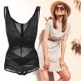 thumbnail image 2 of Unique Bargains Women Shapewear Tummy Control Mesh Belt Full Bust Body Shaper Bodysuit 3XL Black, 2 of 7
