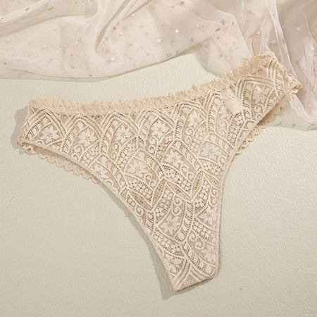 Special Offer Act Now: Underwear Women  Paquete de Bragas  Women s Fashion Briefs Comfortable Underwear Women Causal Lace Panties Briefs SOPATENOR Beige S