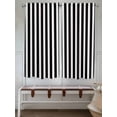 thumbnail image 6 of Living Room Curtains 72 Inches length, Black Striped Window Treatment Curtain Drapes, Modern Farmhouse Black White Stripes Light Filtering Drapes for Bedroom Laundry Room, 52"x72", 2 Panels, 6 of 7