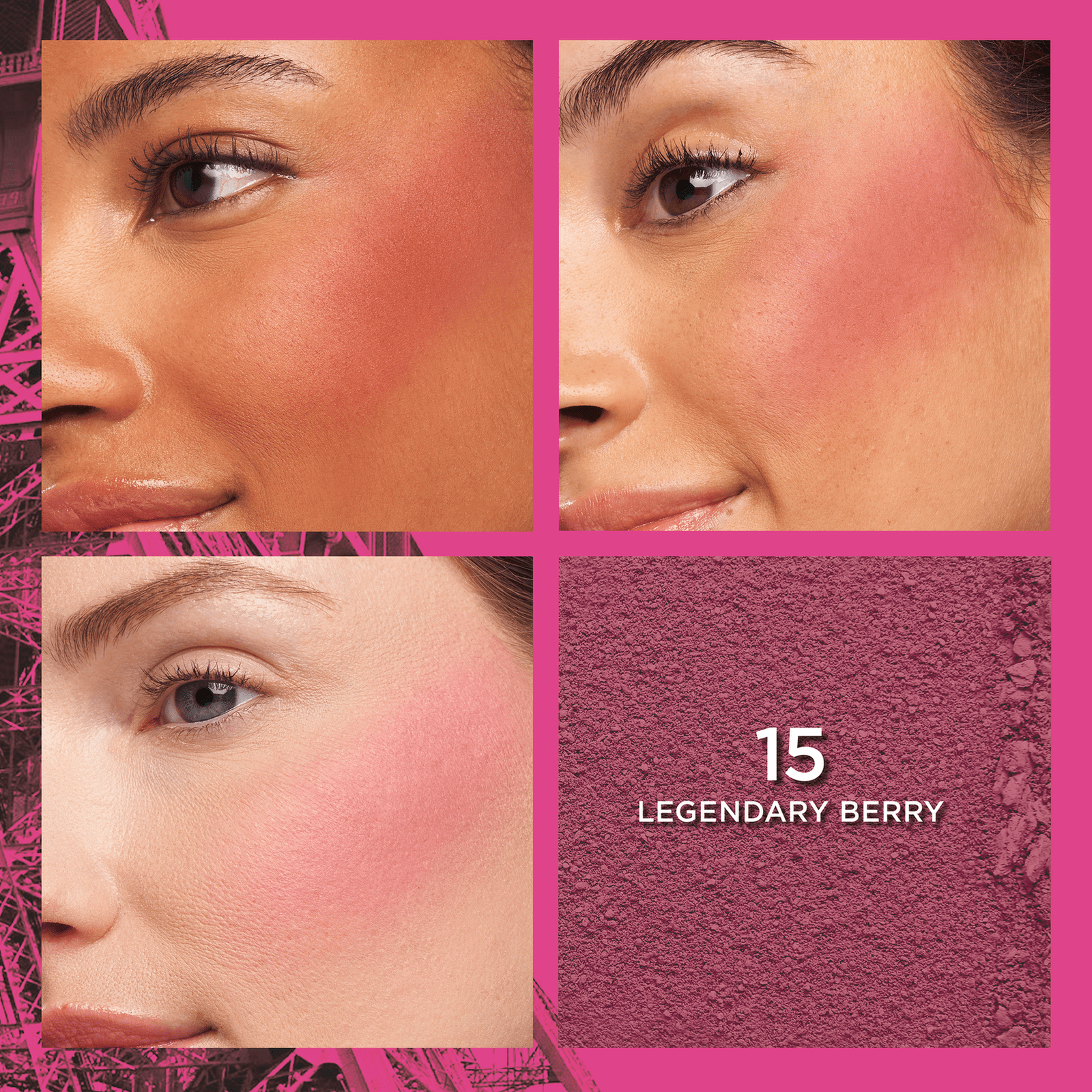 L'Oreal Paris Infallible Up to 24H Fresh Wear Soft Matte Blush, Legendary Berry, 1 kit