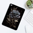 thumbnail image 3 of for iPad Mini 5th Generation 2019 7.9" Floral Pattern Case, Luxury Ultra Slim Flexible Lightweight Anti-Fingerprint Drop Protective Heat Dissipation with Soft TPU Back Cover, Black Rose, 3 of 6