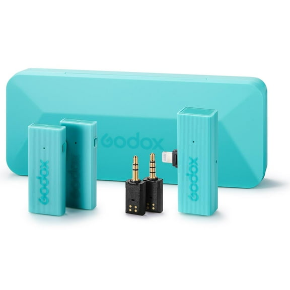 Godox MoveLink Mini 2.4GHz Lightning Wireless Microphone Kit 2, Macaron Green