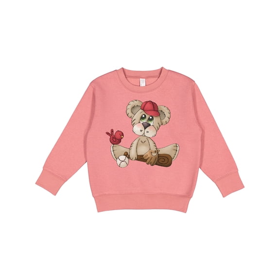 Inktastic Baseball Teddy Bear Toddler Sweatshirt
