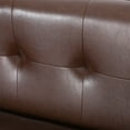 thumbnail image 5 of Noble House McCardell 3 Seater Sofa, Dark Brown and Espresso Faux Leather, 5 of 9