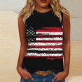 thumbnail image 2 of Lopecy-Sta Womens Tank Tops Crew Neck American Flag Print Sleeveless Tops Casual Patriotic Tees, 2 of 4