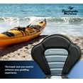 thumbnail image 7 of Pactrade Marine Boat Adjustable Straps Black Gray Extra Padded Deluxe Kayak Seat Detachable Storage Backpack Bag Canoe Backrest Support Cushion Sit on Top Fishing Brass Clips (1), 7 of 7