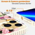 thumbnail image 5 of NIFFPD iPhone 13 Pro Case with Screen Protector+ Camera Lens Protector Soft & Flexible TPU Shockproof Cover Case for Women Flower Pattern Design Phone Case, 5 of 7