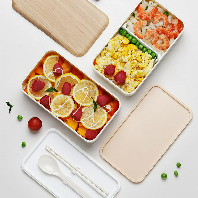 Microwaveable And Refrigerable Plastic Double layer Lunch - Temu