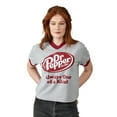 thumbnail image 2 of Dr Pepper Always One Of A Kind V-Neck Short Sleeve Gray Heather Women's Crop Top XXL, 2 of 2