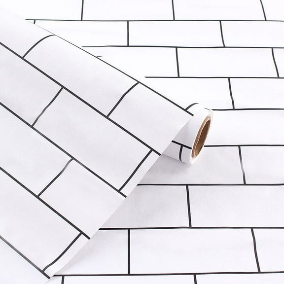 XmhyTop wallpaper self-adhesive waterproof and moisture-proof wallpaper solid color grid pattern dormitory background wall home decoration wallpaper (white A)