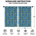 thumbnail image 2 of Blackout Kids Curtains,Cartoon Construction Vehicles Barriers Blue Pattern Childrens Insulated Curtains Set Of 2,Bedroom Essentials,Toddler Room Decor 42"x63", 2 of 5