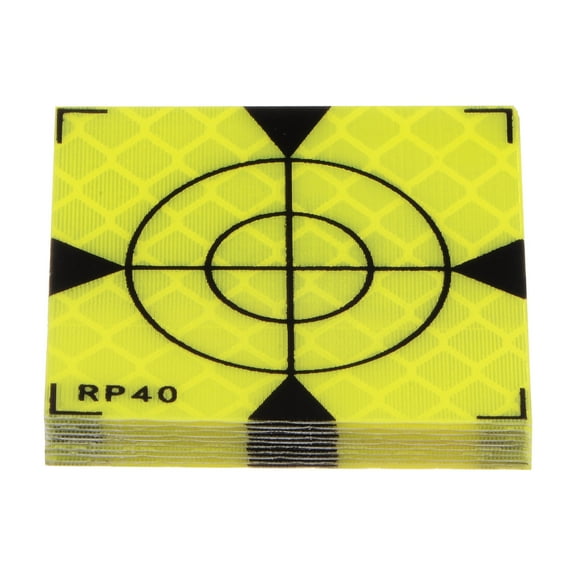 10 Packs Reflector Target Sheets 40mm Self Adhesive Reflective Tape Survey Target for Total Stations, Green