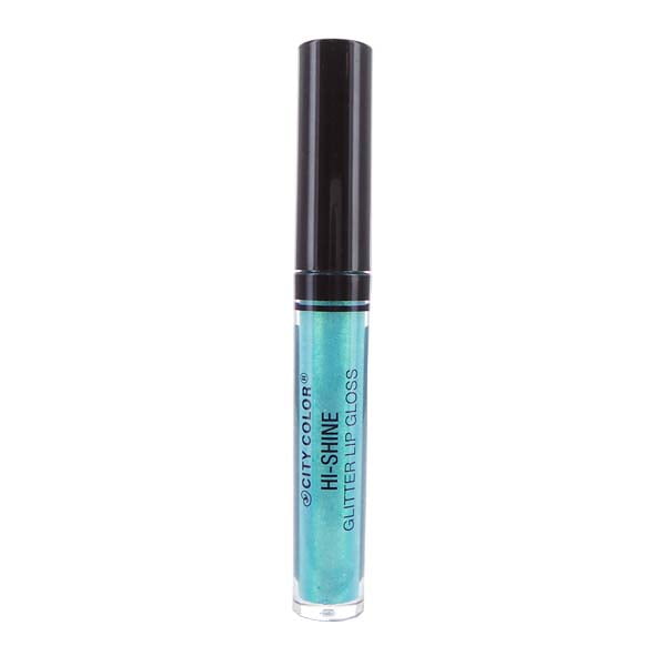 CITY COLOR HiShine Glitter Lip Gloss, Holographic Finish Blue