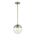 thumbnail image 1 of Golden Lighting 3219-S AB-AB Small Pendant with Rod, Aged Brass, 1 of 1