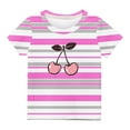 thumbnail image 2 of DecSea T-Shirt Respirant Unisexe d'Été pour Enfants Haut à Manches Courtes Col Rond Imprimé Lettre Décontracté pour Garçons, 2 of 3