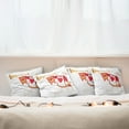 thumbnail image 3 of Ambesonne Cartoon Throw Pillow Cover 4 Pack, Bunny, 20", Yellow White Red, 3 of 6