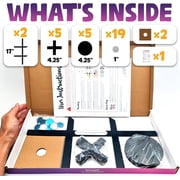 HMMAGNETS Magnetic Tic Tac Toe Wall-Mount Game – 17x17 Adhesive Board