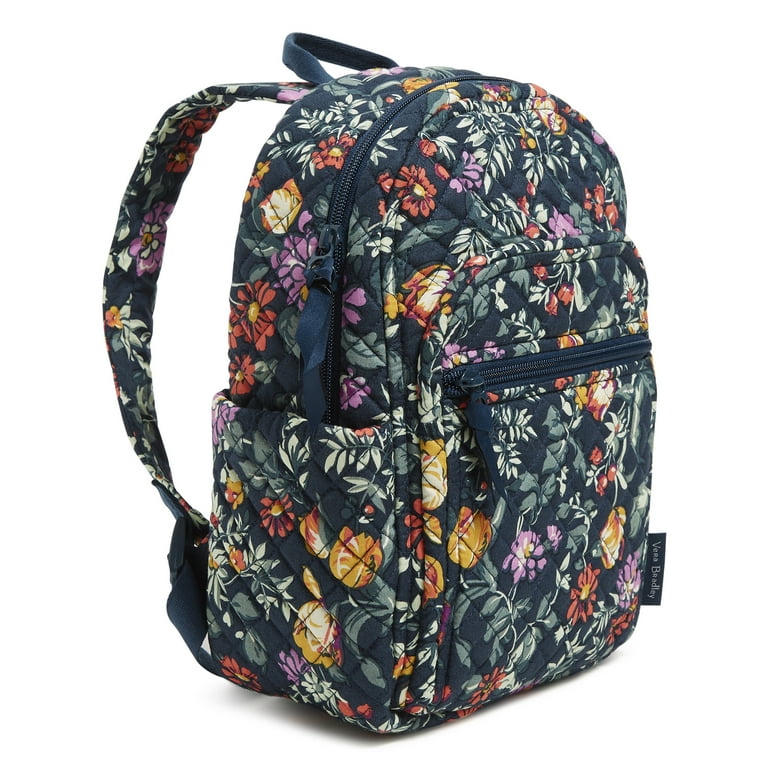 Vera Bradley Women s Mini Bookbag Cotton Small Backpack Fresh Cut Floral Green Walmart