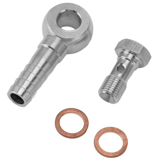 Perno Banjo De Freno M10x1.0 A 1/4 Pulgadas, Accesorios Banjo, Adaptador De Perno Banjo De Línea De Freno Con Arandelas Para Conexiones De Tuberías