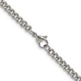thumbnail image 2 of Auriga Fine Jewelry Stainless Steel Polished 4.5mm 22" Round Curb Chain for Women, 2 of 4