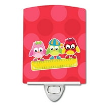 Caroline's Treasures BB9030CNL Back to School Birds Ceramic Night Light, 6x4x3", multicolor