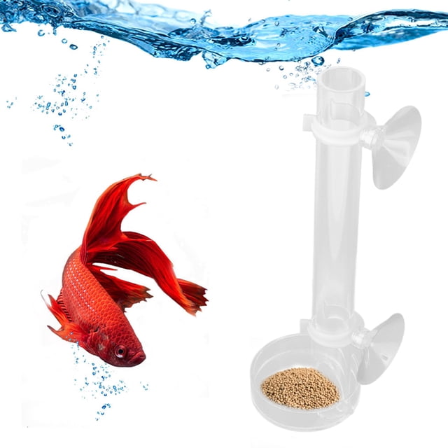 Tubo De Alimentación Para Peces, Alimentador Automático De Peces, Tubo De Alimentación Ensamblado, Juego De Bandeja Para Platos, Transparente, Para Acuario, Peces, Camarones,