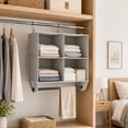 thumbnail image 5 of Better Homes & Gardens Gray 4-Shelf Hanging Closet Organizer with Rack, 5 of 11