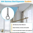 thumbnail image 2 of Expansion Lifting Eyebolt M6x60mm Eye Ring Bolt 3.15" Length 304 Stainless Steel Expansion Bolts with Nuts Eye Hooks Anchor Fastener for Concrete Wall Masonry Ceiling Silver 5Pcs, 2 of 5