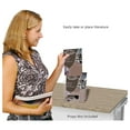 thumbnail image 2 of 12 Pack Brochure Holder Wall Mount or Countertop 5.5" Wide with Attached 3.5" x 2" Business Card Pocket Bi Fold Menus Literature Display Clear Acrylic Holder for Retailers, 2 of 7