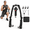 Black, variant on Black Hydraulic Arm Exercise Machine with Counter, Adjustable Resistance for Full Upper Body Workouts