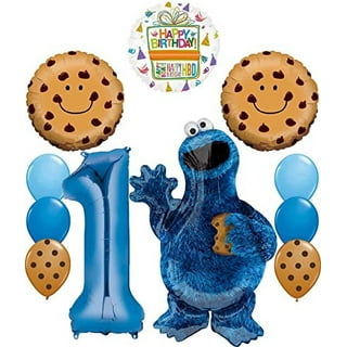 Cookie Monster 4th Birthday Party Supplies 11 PC Balloon Bouquet Decorations