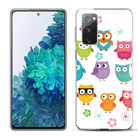 Slim-Fit Gel TPU Phone Case for Samsung Galaxy S20 FE 5G Fan Edition, by OneToughShield ® - Happy Owl