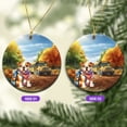 thumbnail image 2 of Goodbye Summer Bulldog Hello Fall Time for School Ceramic Round Ornament Dog Lover Gifts Idea Home Tree Decor - 02014, 2 of 5